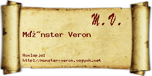 Münster Veron névjegykártya